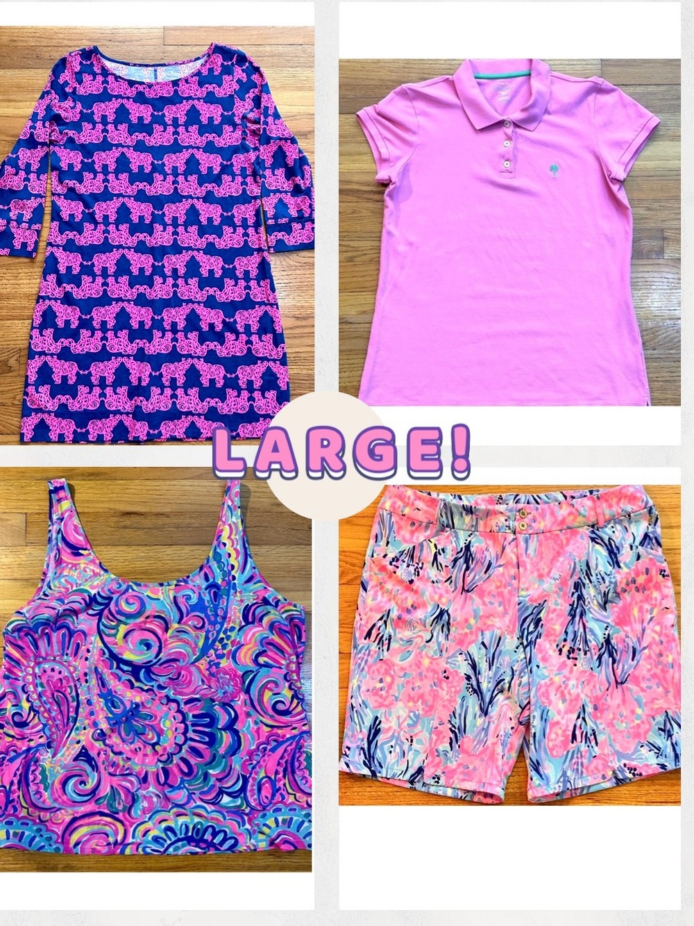 Lilly Pulitzer size Large 4 Piece Lot/Bundle!